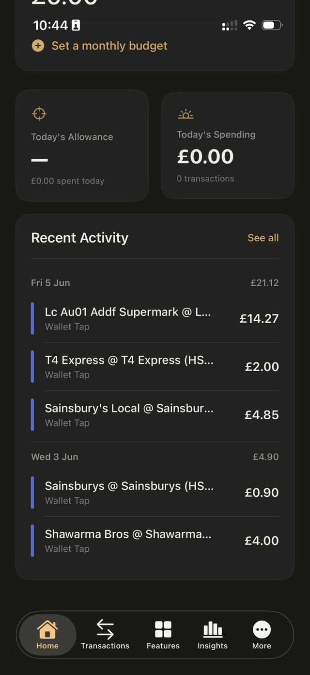 TrackRack — Recent activity